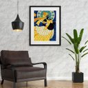 Ver imagem 2 de Quadro Decorativo Oxum Grávida - 60x48cm:madeira Preta