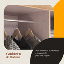 Ver imagem 6 de Guarda-Roupa Solteiro Lisboa 4 Portas 2 Gavetas