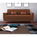 Ver imagem 2 de Sofá Cama Rocoo 205cm Reclinável Veludo Terracota - Sallar Home