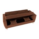 Ver imagem 6 de Sofá Cama Rocoo 205cm Reclinável Veludo Terracota - Sallar Home