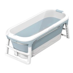 Banheira Ofurô Dobrável Portátil Adulto 220 Litros Azul 128 Cm Vg+ - 4