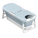Ver imagem 5 de Banheira Ofurô Dobrável Portátil Adulto 220 Litros Azul 128 Cm Vg+