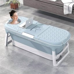 Banheira Ofurô Dobrável Portátil Adulto 220 Litros Azul 128 Cm Vg+ - 2