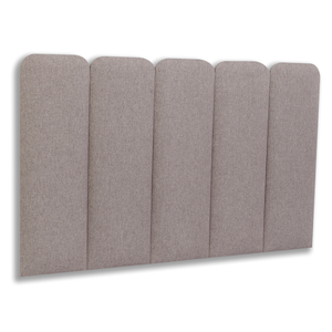 Cabeceira Solteiro 100x60 Cama Box Modulada Arredondada Linho Castor