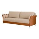 Ver imagem 6 de Conjunto Sofá 2 Lugares e Poltrona Loud Pu Caramelo | Linho Bege - Sallar Home