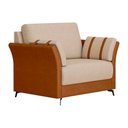 Ver imagem 5 de Conjunto Sofá 2 Lugares e Poltrona Loud Pu Caramelo | Linho Bege - Sallar Home