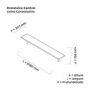 Ver imagem 2 de Prateleira Divisor Central 1100x203mm PCCP110 Branco