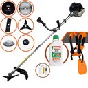 Ver imagem 1 de Roçadeira Cg430-b Anmax 43cc 1,7hp C/ 4 Facas + Carretel + Escova de Aço + Óleo Stihl 2t