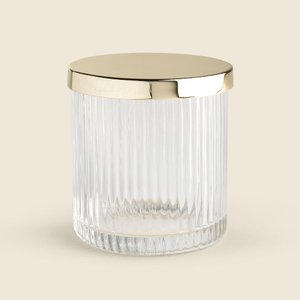 Porta Algodão Glass Dourado - A\casa