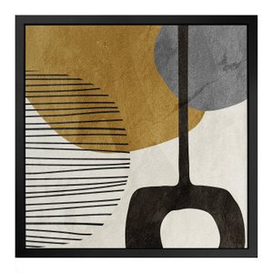 Quadro 50cm X 50cm Quatro Formas Abstratas Tropical Artes