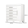 Comoda Rayane Prime C/sapateira 100% Mdf - Branco - 4