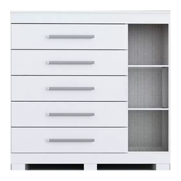 Comoda Rayane Prime C/sapateira 100% Mdf - Branco - 3