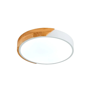 Plafon Hevvy Led Inspiration Redondocom Madeira 23cm 3000k, 4000k, 6000k 18w Branco
