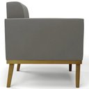 Ver mais imagens de Poltrona Decorativa Base Madeira Castanho Ana Suede Grafite - Ibiza