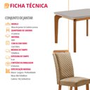 Ver imagem 7 de Mesa de Jantar Liz 120cm Tampo MDF Vidro Canto Copo com 4 Cadeiras Lorena