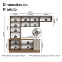 Ver imagem 3 de Armário de Cozinha Completa 270 cm Rustic/Crema Vik Madesa 05