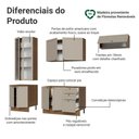 Ver imagem 4 de Armário de Cozinha Completa 270 cm Rustic/Crema Vik Madesa 05