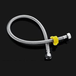 Mangueira Flexível 50cm 1/2 Polegada Aço Inox Engate Fêmea X Fêmea Cozinha Banheiro Torneira Pia San - 3