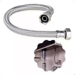 Mangueira Flexível 50cm 1/2 Polegada Aço Inox Engate Fêmea X Fêmea Cozinha Banheiro Torneira Pia San - 4