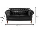 Ver imagem 5 de Sofá Dom Pedro Chesterfield 2 Lugares e Puff Captonê Couríssimo Bella Decor