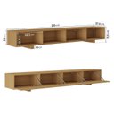 Ver imagem 5 de Rack com Painel Liso TV até 86 Polegadas Planejado 240x230cm Aruá CabeCasa MadeiraOriginals Marrom Jatobá