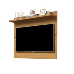 Painel para TV até 40" Sala Pequena Vivare 1.08 Giga Móveis:OffWhite/Freijó - 4