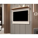 Ver imagem 2 de Painel para TV até 40" Sala Pequena Vivare 1.08 Giga Móveis:OffWhite/Freijó