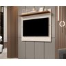 Painel para TV até 40" Sala Pequena Vivare 1.08 Giga Móveis:OffWhite/Freijó - 2