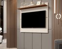 Ver imagem 2 de Painel para TV até 40" Sala Pequena Vivare 1.08 Giga Móveis:OffWhite/Freijó