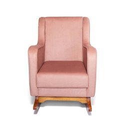 Cadeira Poltrona de Amamentação e Balanço C/ Puff Rose - Lahome Decor (disponibilidade: Disponível e - 2