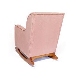 Cadeira Poltrona de Amamentação e Balanço C/ Puff Rose - Lahome Decor (disponibilidade: Disponível e - 4