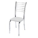 Ver imagem 2 de Conjunto 6 Cadeiras cromadas para cozinha Kiara-Corino branco GAT MAGAZINE
