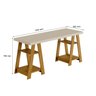 Escrivaninha Mesa Escritório Cavalete Hawaii 4 Prateleiras 135cm Yescasa Off White E Naturale - 3