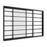 Janela Vitro 2 Folhas com Grade Horizontal 1,20m X 1m em Alumínio com Vidro - 2