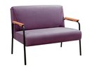 Ver imagem 1 de Namoradeira Decorativa Jade Braços Fixo - Veludo Roxo