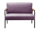Ver imagem 2 de Namoradeira Decorativa Jade Braços Fixo - Veludo Roxo