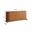 Ver imagem 5 de Buffet Aparador Arredondado 4 Portas com Pés de Madeira Maciça 160x82x40cm
