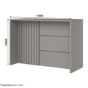 Ver imagem 4 de Bancada Ilha Gourmet 146cm 100% MDF com Ripado Cinza Americana