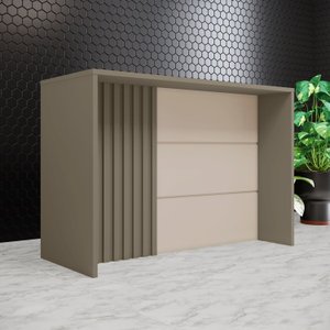 Bancada Ilha Ripado Gourmet Design Contemporâneo