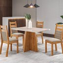Ver imagem 1 de Mesa de Jantar Retangular 1,20x80 Dalbelle com 4 Cadeiras Sicilia