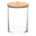 Ver imagem 1 de Porta Algodão Cotonete P/ Banheiro Limpeza de Pele Bambú / 989 Pgb Porta Algodão Redondo Bambu