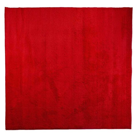Tapete Sala Escritório Quadrado 1,20m X 1,20m Antiderrapante:vermelho
