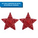 Ver imagem 5 de Kit Enfeite Estrela Natalina Sortida 11cm Nat7032 - Vermelho
