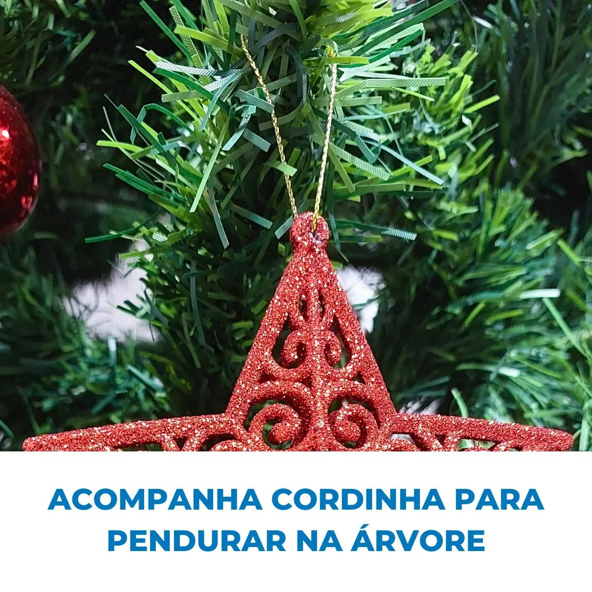 Ver imagem 3 de Kit Enfeite Estrela Natalina Sortida 11cm Nat7032 - Vermelho