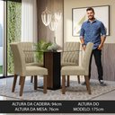 Ver imagem 4 de Conjunto Sala de Jantar Mesa Tampo de Vidro 4 Cadeiras Rustic/preto/imperial Noemi Madesa