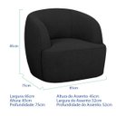 Ver imagem 7 de Poltrona Orgânica Luxo Recepção Nuvia Bouclé