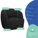 Ver mais imagens de Poltrona Orgânica Luxo Recepção Nuvia Bouclé