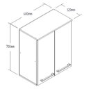 Ver imagem 4 de Armário Aéreo 2 Portas Ipê Cozinha Concept Prime Bege