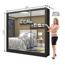 Ver imagem 4 de Guarda-roupa Casal 3 Portas com Espelho Santiago Premium Espresso Móveis