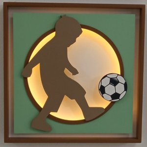 Quadro Caixa Charme Futebol Menino com Bola - QDF-02 BH BABY KIDS